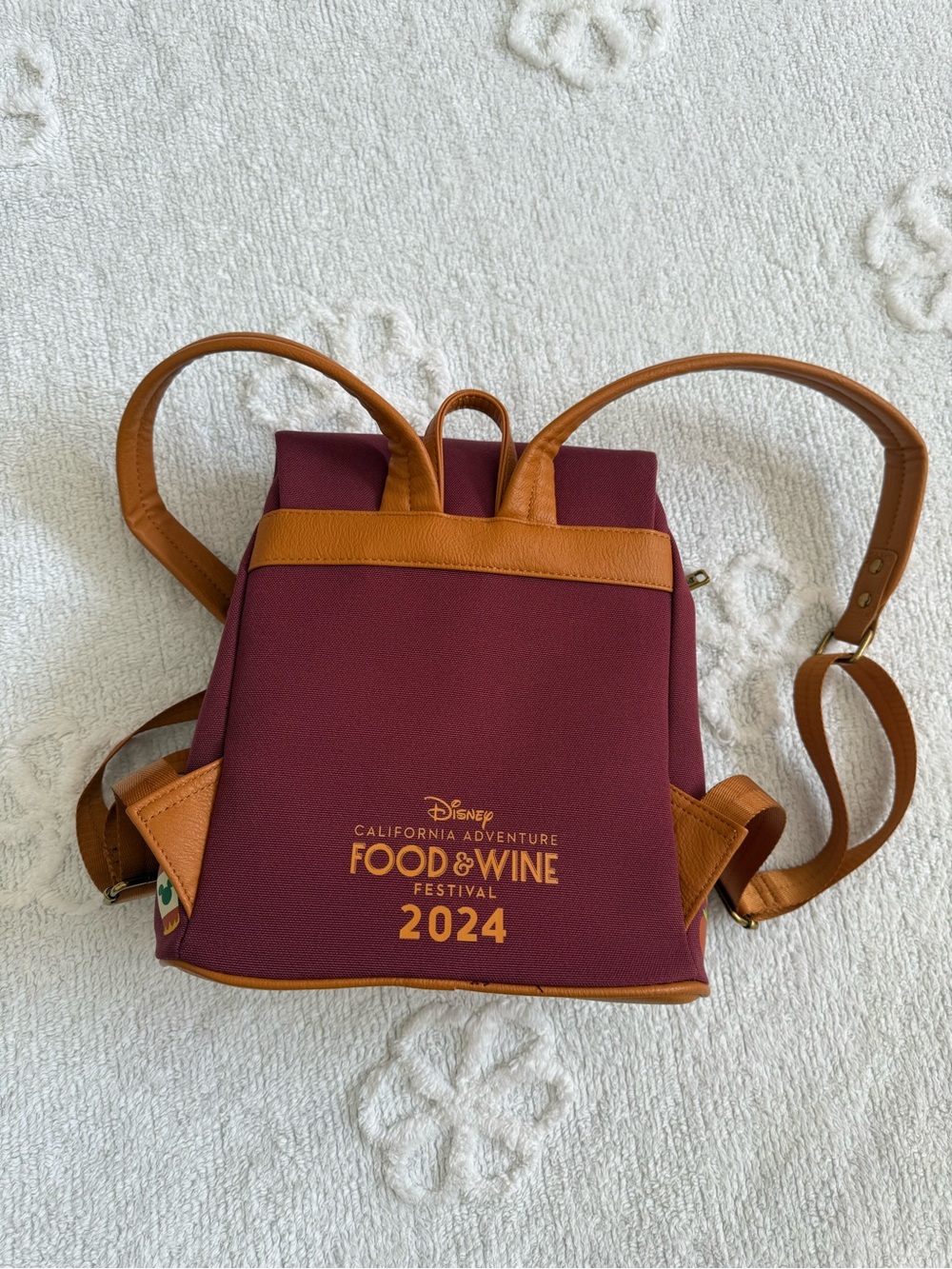 Loungefly DCA Disney Food & Wine Festival 2024 Canvas Mini Backpack - Picture 2 of 11